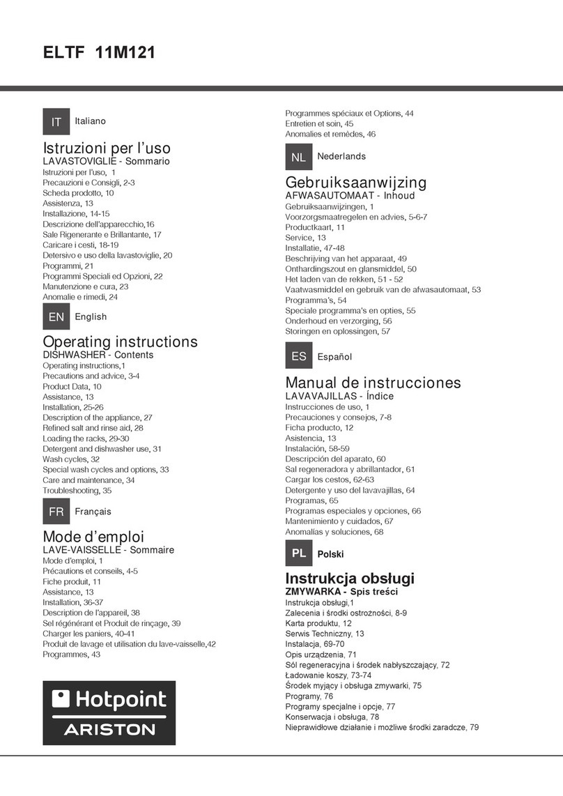 Hotpoint Ariston ELTF 11M121 User manual