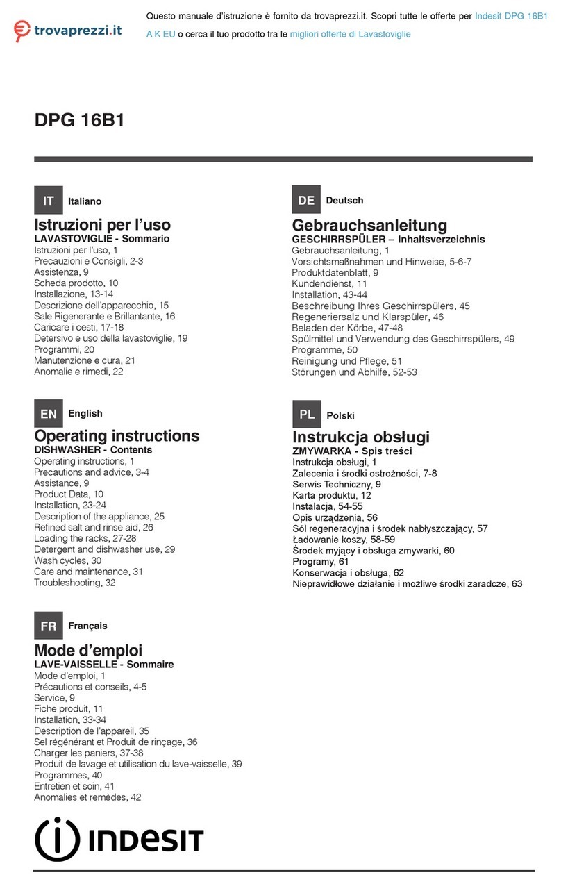 Indesit DPG 16B1 A K EU operating instructions