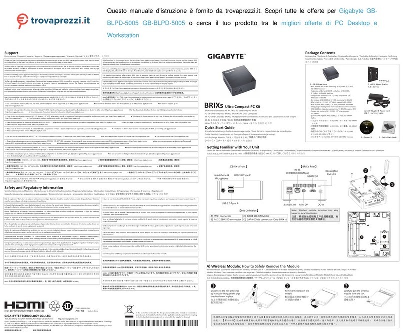 Gigabyte GB-BLPD-5005 User manual