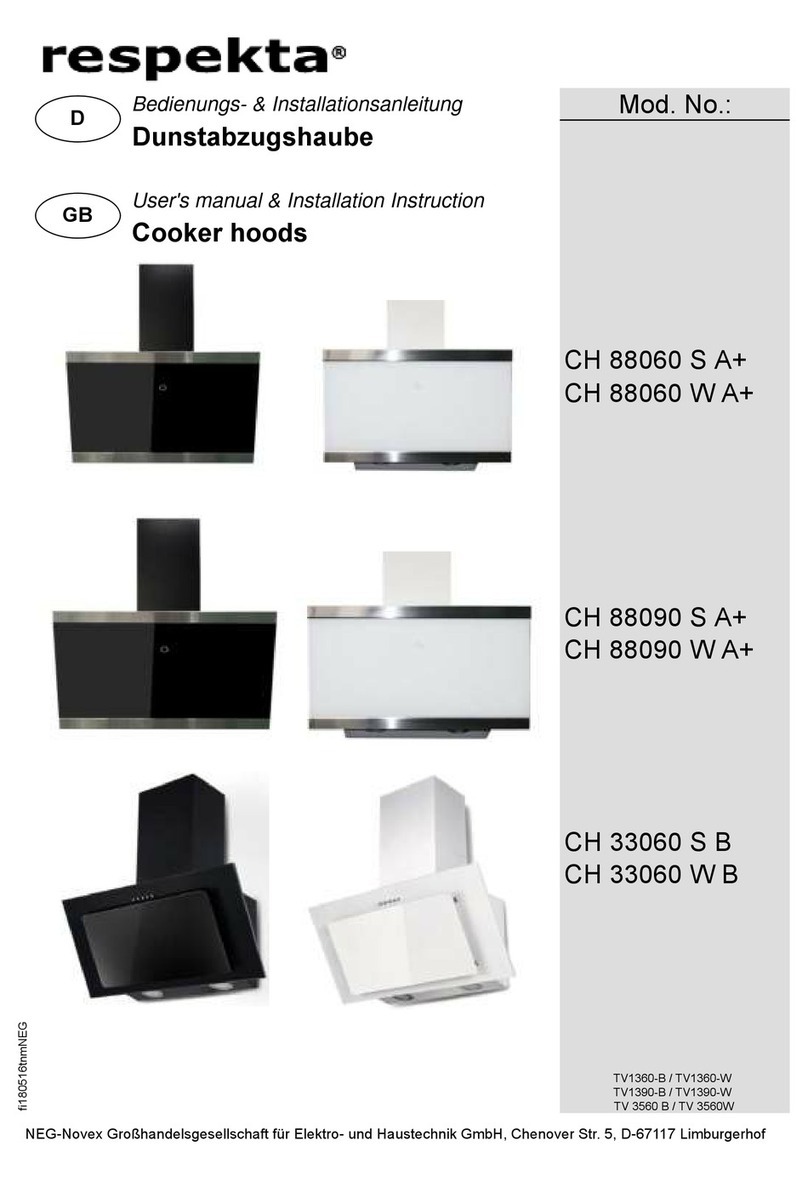 Respekta CH 88060 W A+ User's manual & installation instructions