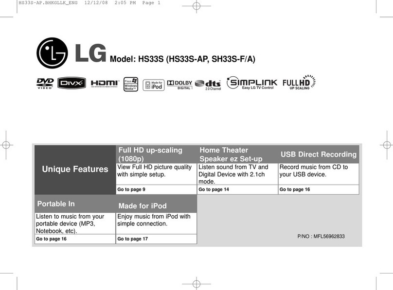 LG HS33S-AP manual