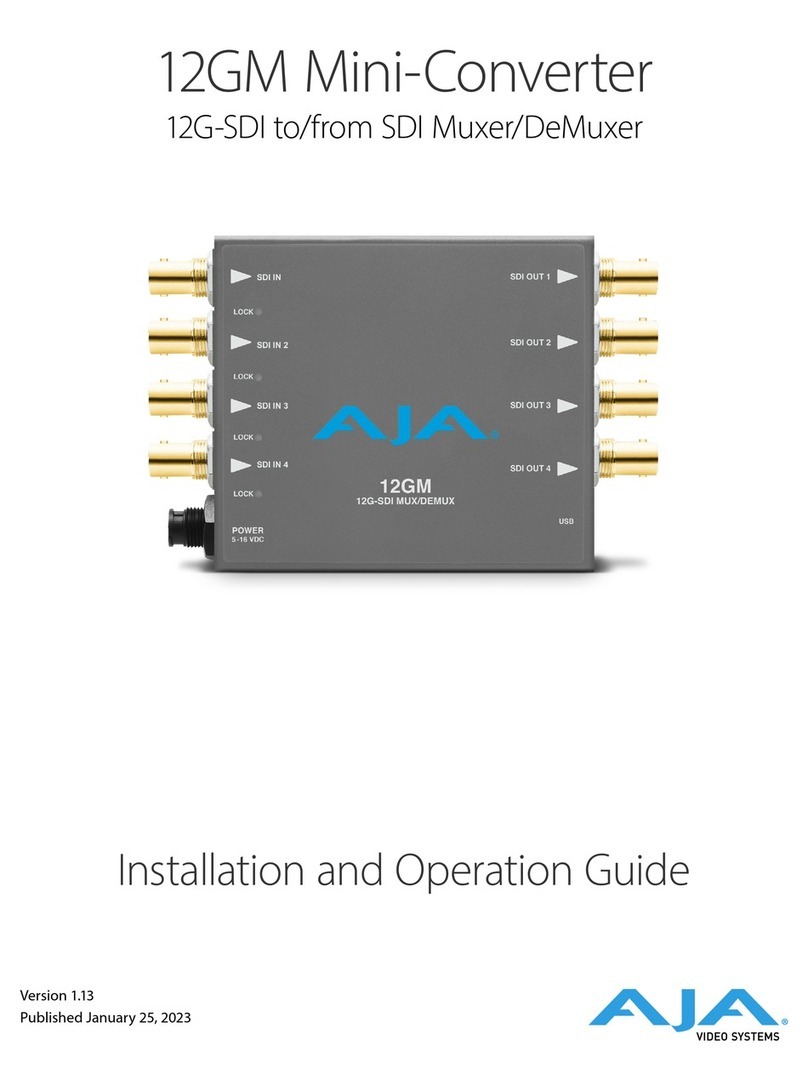 AJA 12GM Installation and operation guide