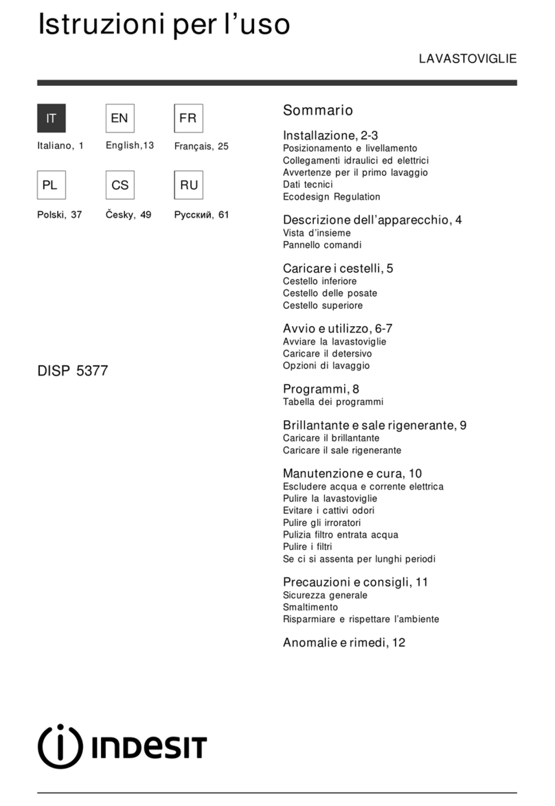 Indesit DISP 5377 operating instructions