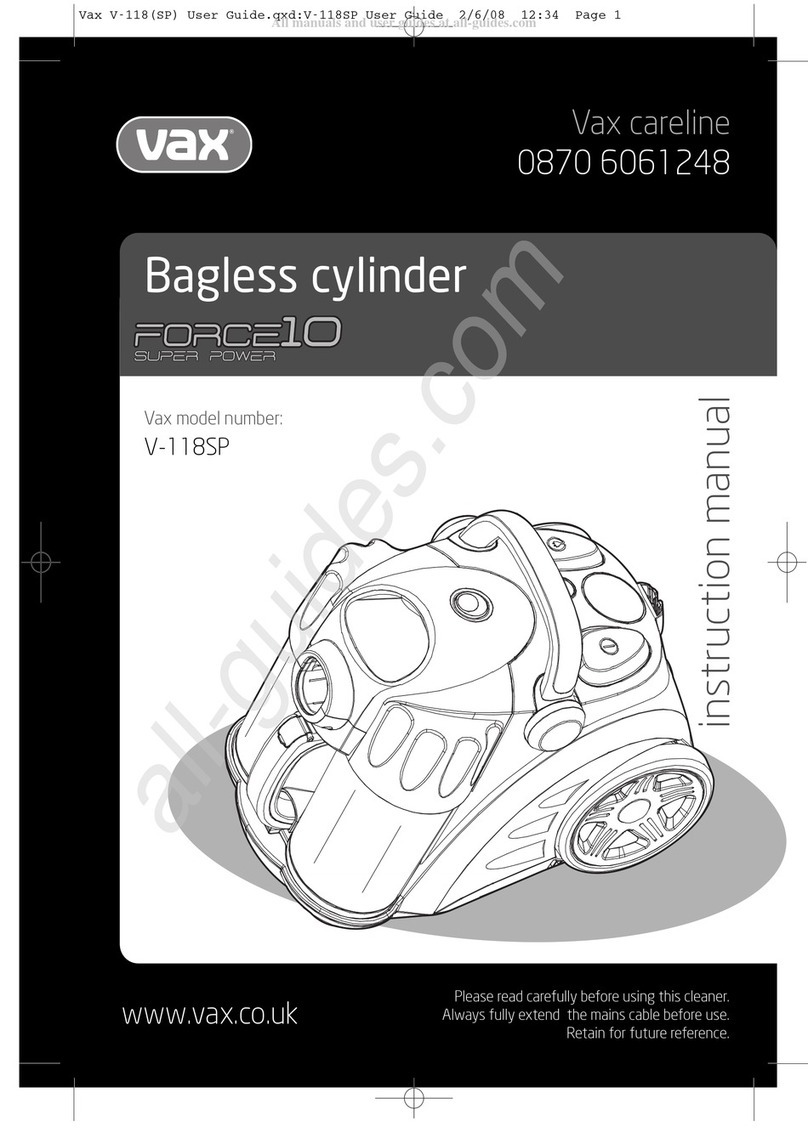 Vax FORCE 10 VZL-7015 User manual