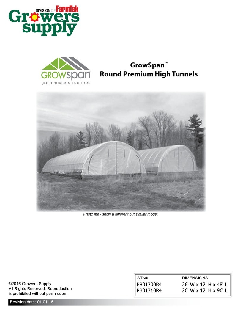 FarmTek GrowSpan PB01700R4 manual