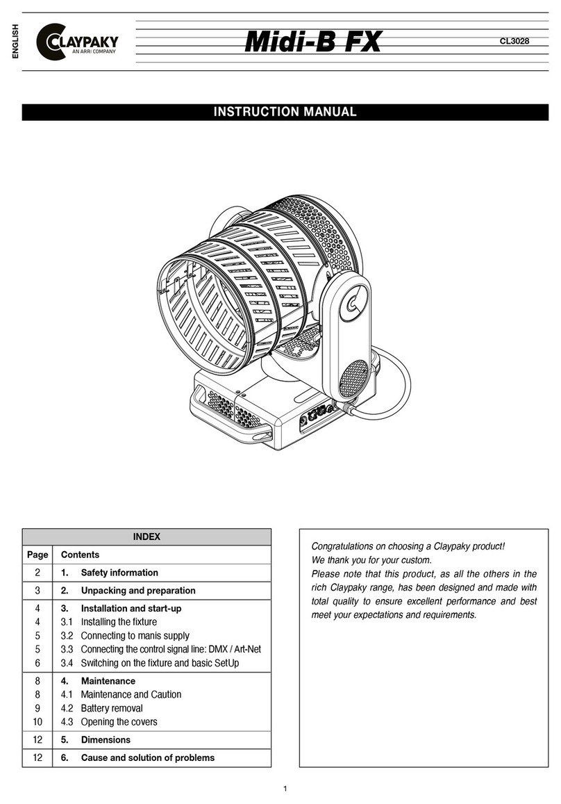 ARRI Claypaky Midi-B FX User manual