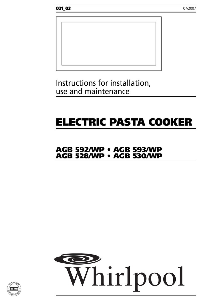 Whirlpool AGB 592/WP Instructions for installation, use and maintenance