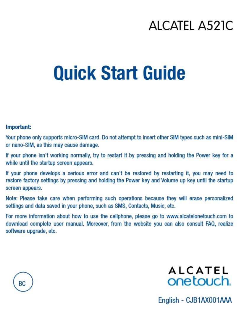 Alcatel onetouch A521C User manual
