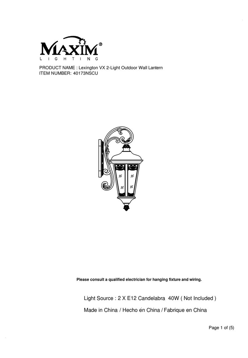 Maxim Lighting 40173NSCU manual Maxim Lighting 40173NSCU manual