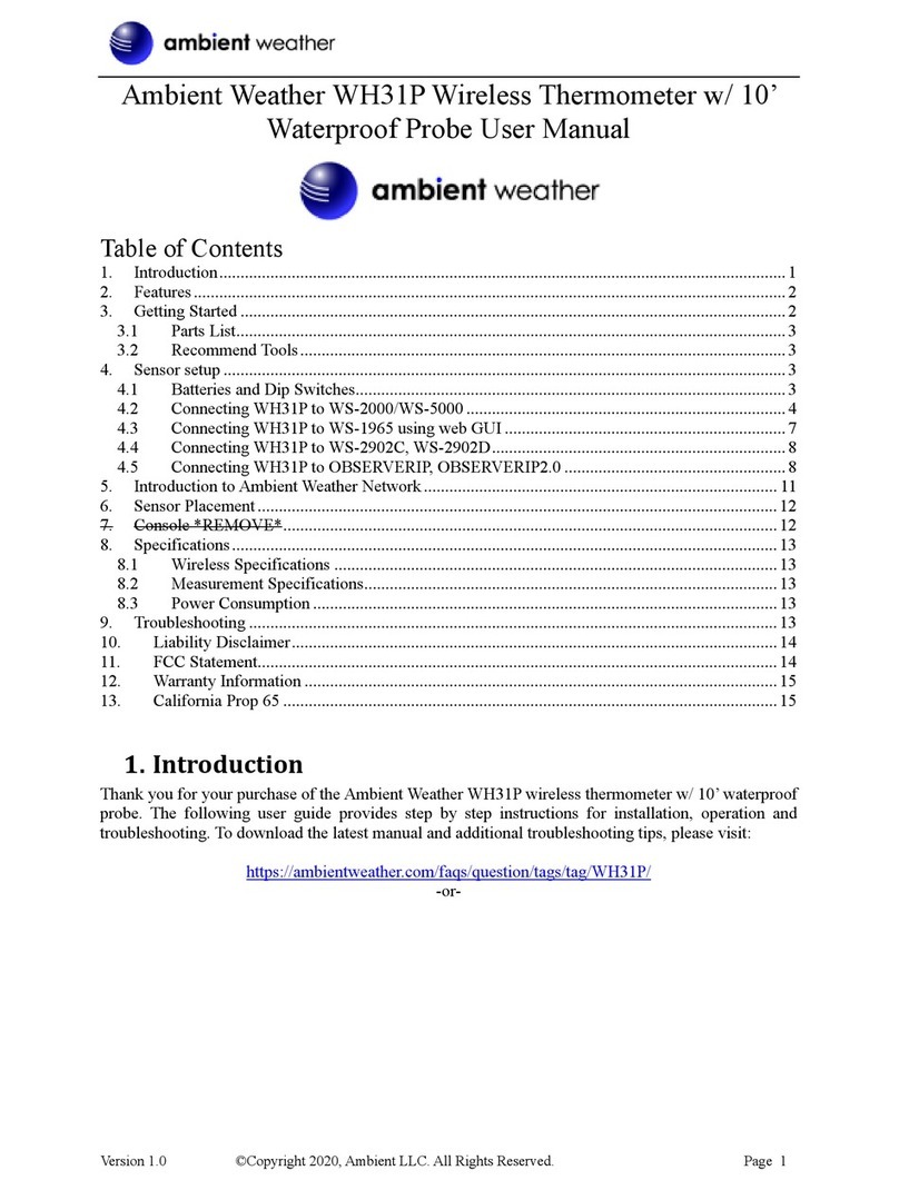 Ambient Weather WH31P user manual