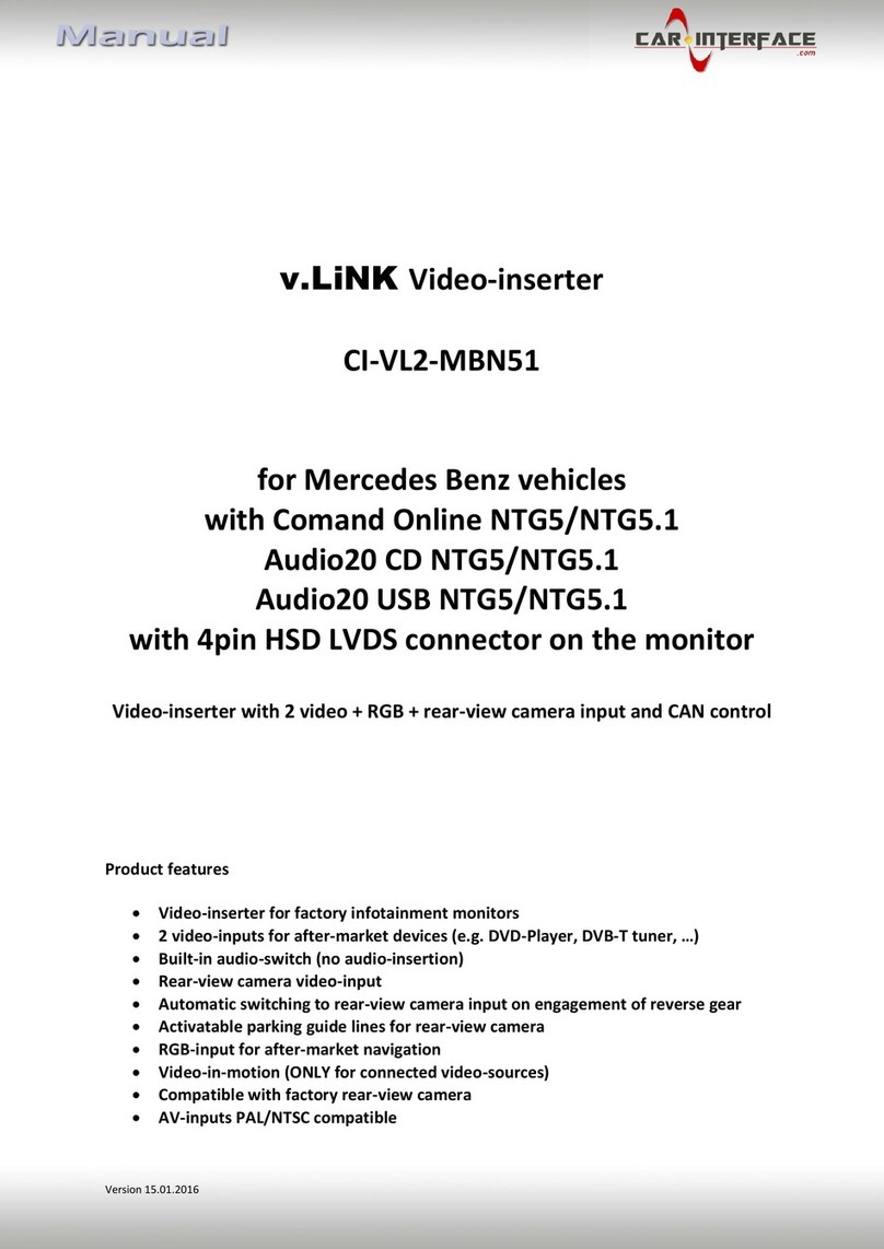 Car-Interface CI-VL2-MBN51 manual