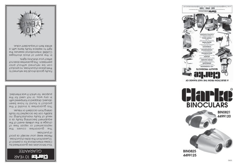 Clarke BIN0821 User manual