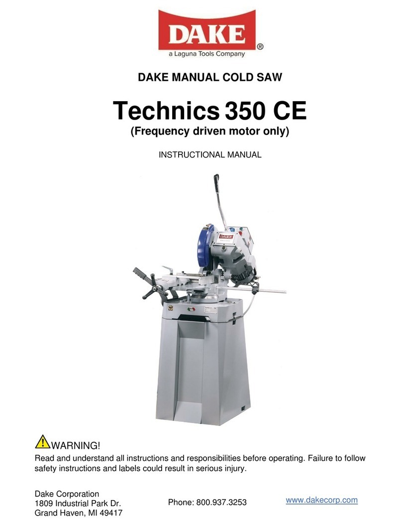 Laguna Tools Dake Technics 350 CE instruction manual