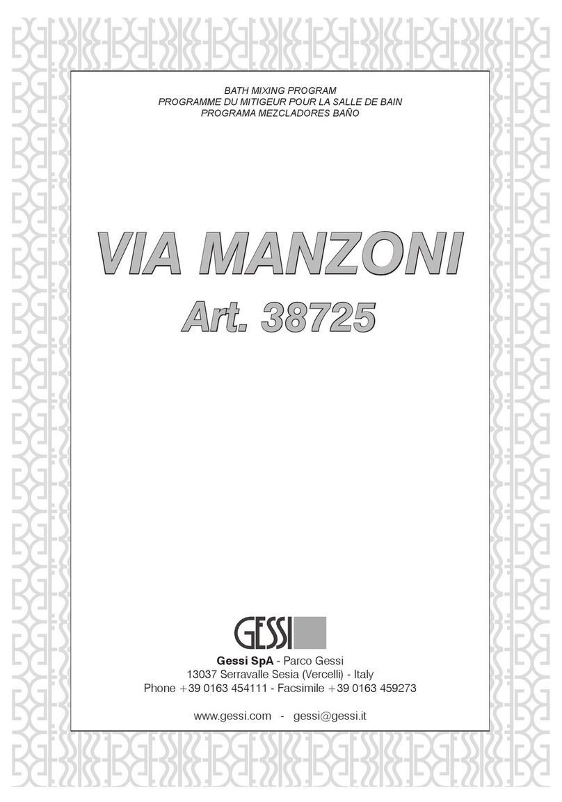 Gessi VIA MANZONI 38725 User manual