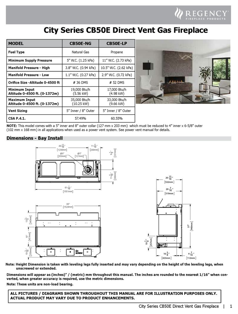 Regency Fireplace Products City Series manual Regency Fireplace Products City Series manual