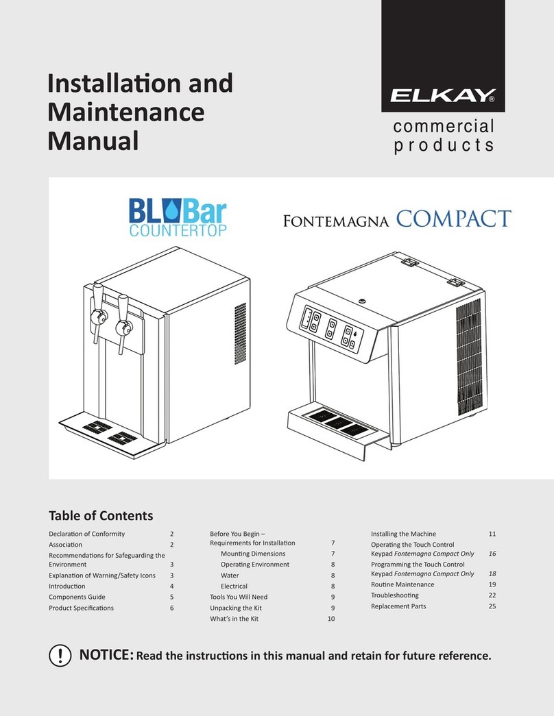 Elkay BLUBAR COUNTERTOP DSBCF180K Manual