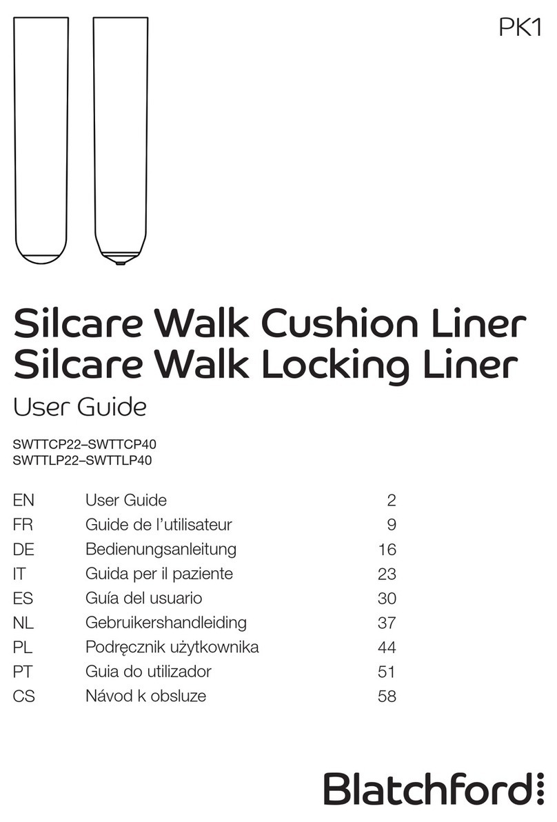 Blatchford Silcare Walk Cushion Liner user guide