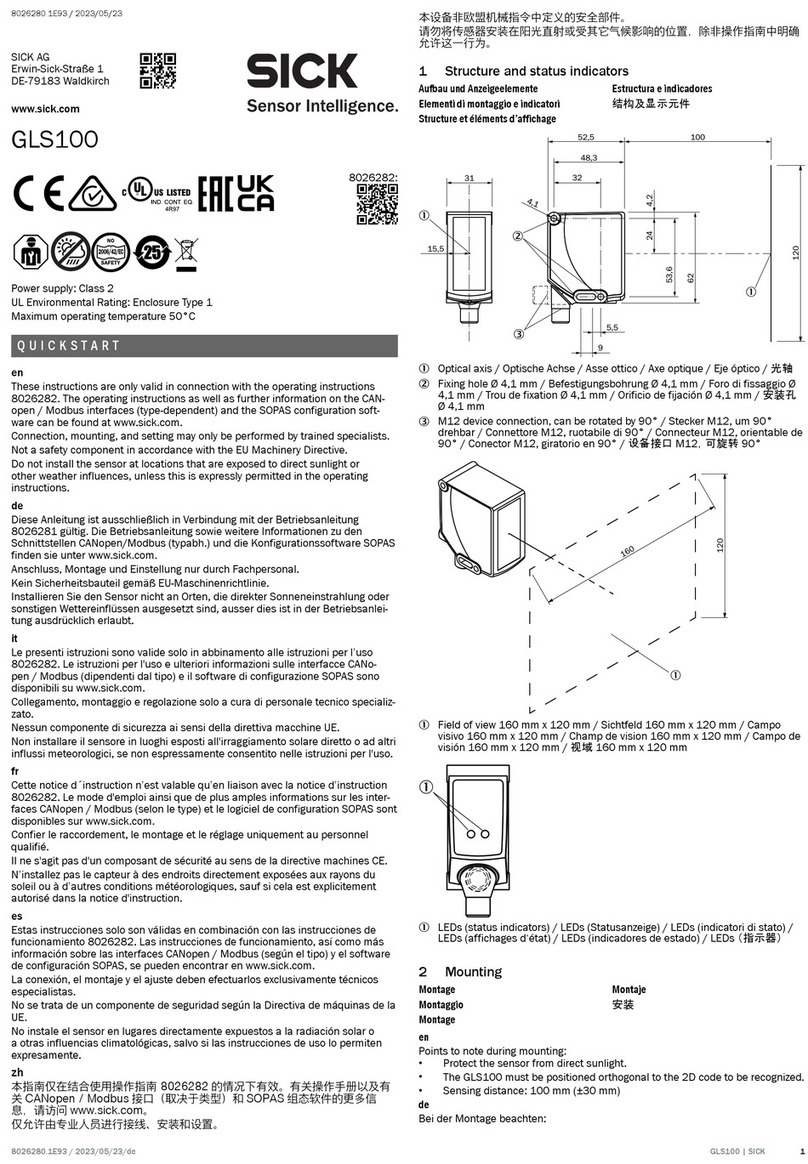 SICK GLS100 User manual