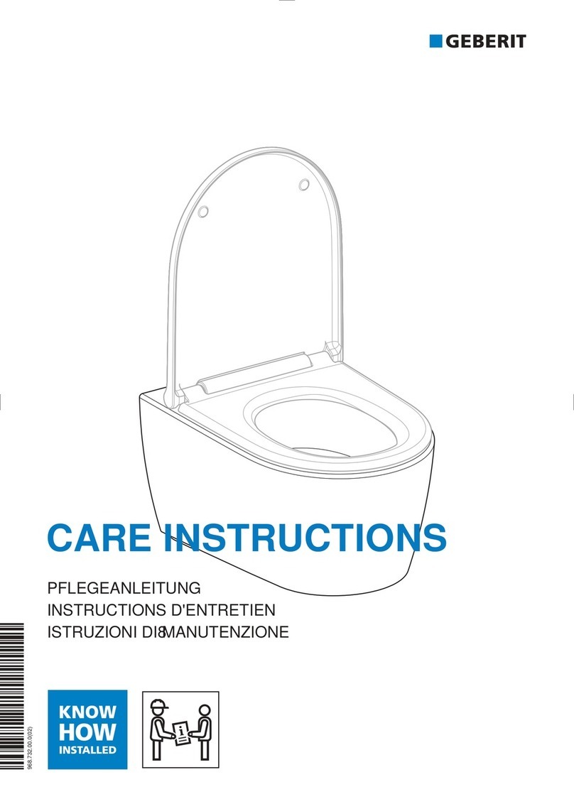 Geberit ONE 243.989.21.2 Care Instructions Geberit ONE 243.989.21.2 Care Instructions