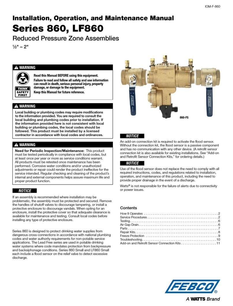 Watts FEBCO 860 Series User manual