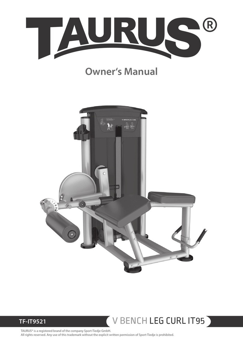 Taurus V BENCH LEG CURL IT95 owner's manual