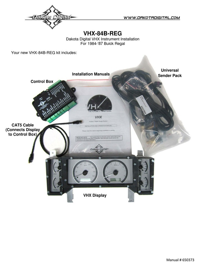 Dakota Digital VHX-84B-REG VHX-84B-REG-S-W User manual