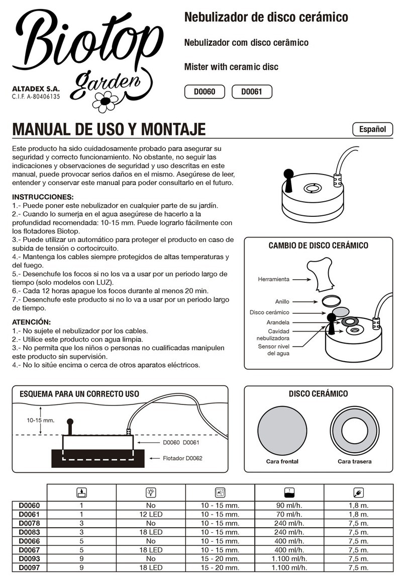 Biotop Garden D0060 User instructions