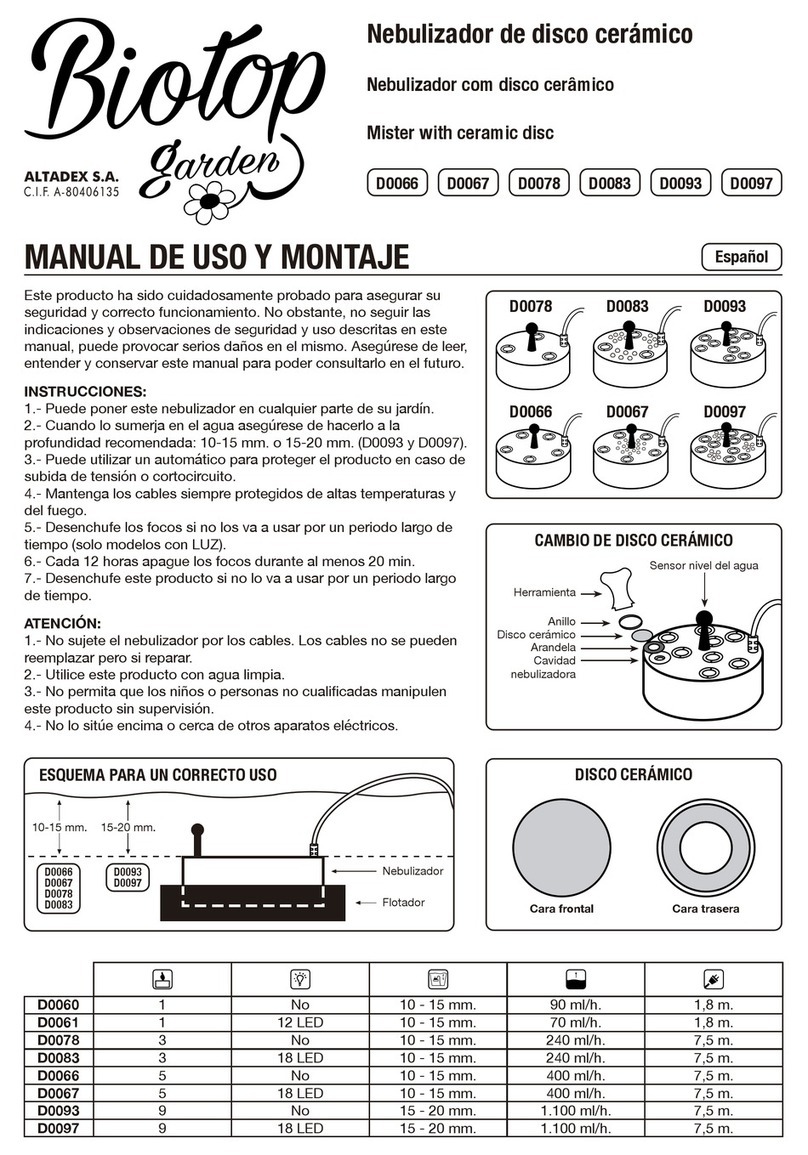 Biotop Garden D0066 User instructions