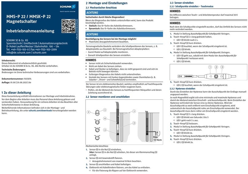SCHUNK MMS-P 22 Commissioning instructions