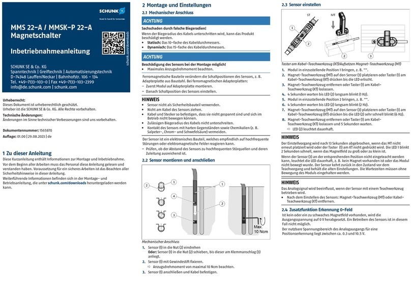 SCHUNK MMS 22-A Commissioning instructions