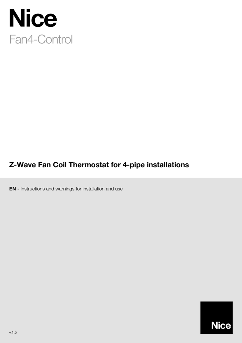 Nice Fan4-Control Instructions and warnings for installation and use