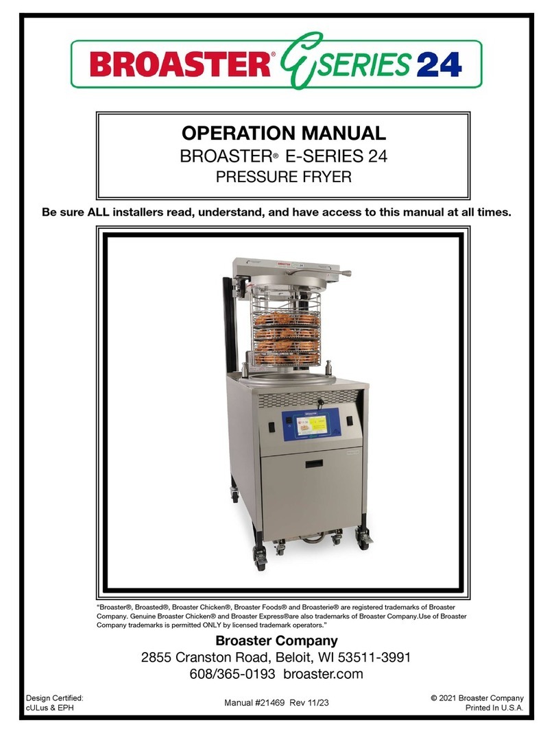 Broaster E 24 Series Operation manual