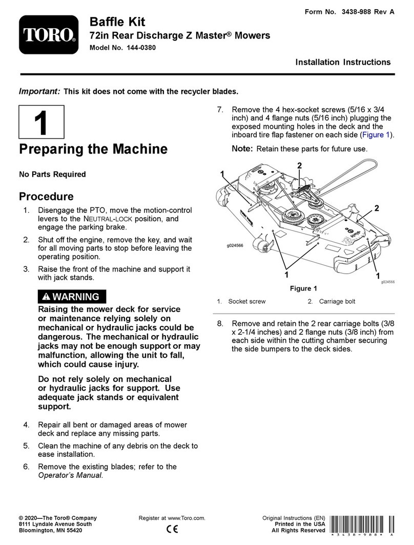 Toro 144-0380 installation instructions