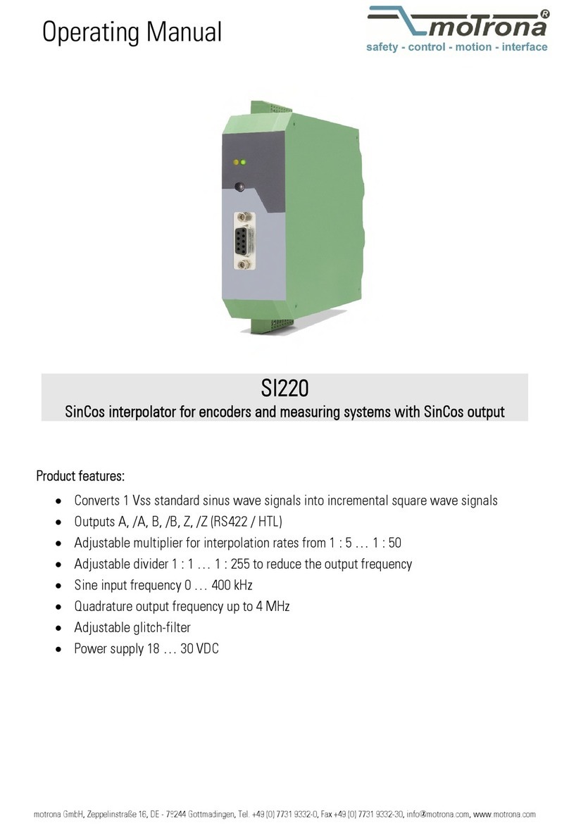 Motrona SinCos SI220 operating manual