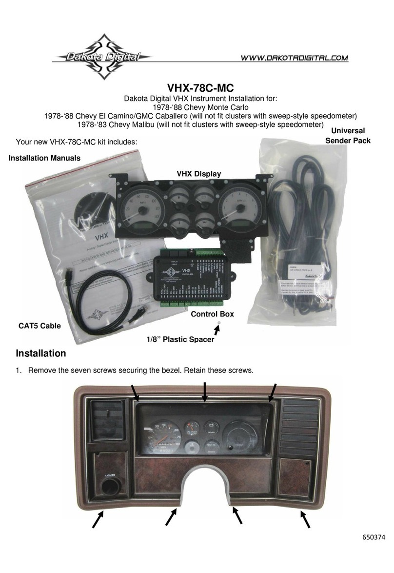 Dakota Digital VHX-78C-MC User manual