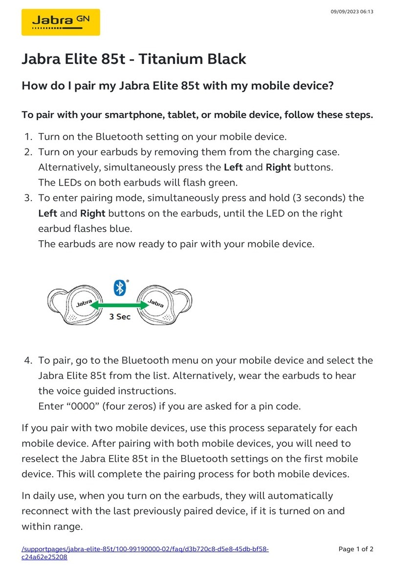 Jabra Elite 85t User manual