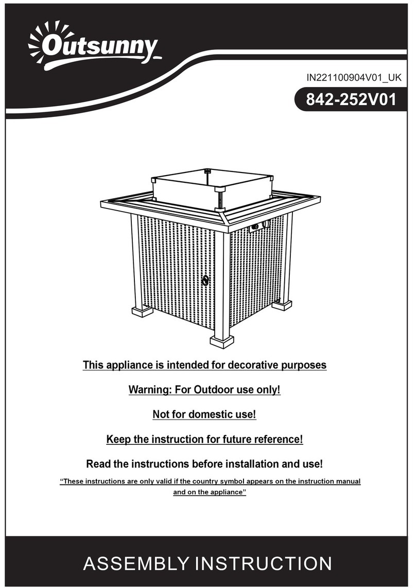 Outsunny 842-252V01 Assembly instruction Outsunny 842-252V01 Assembly instruction