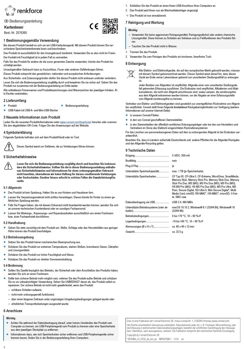 Renkforce RF-PCR-150 User manual