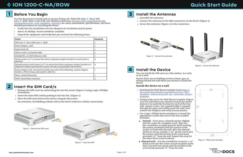 PaloAlto Networks ION 1200-C-NA/ROW quick start guide