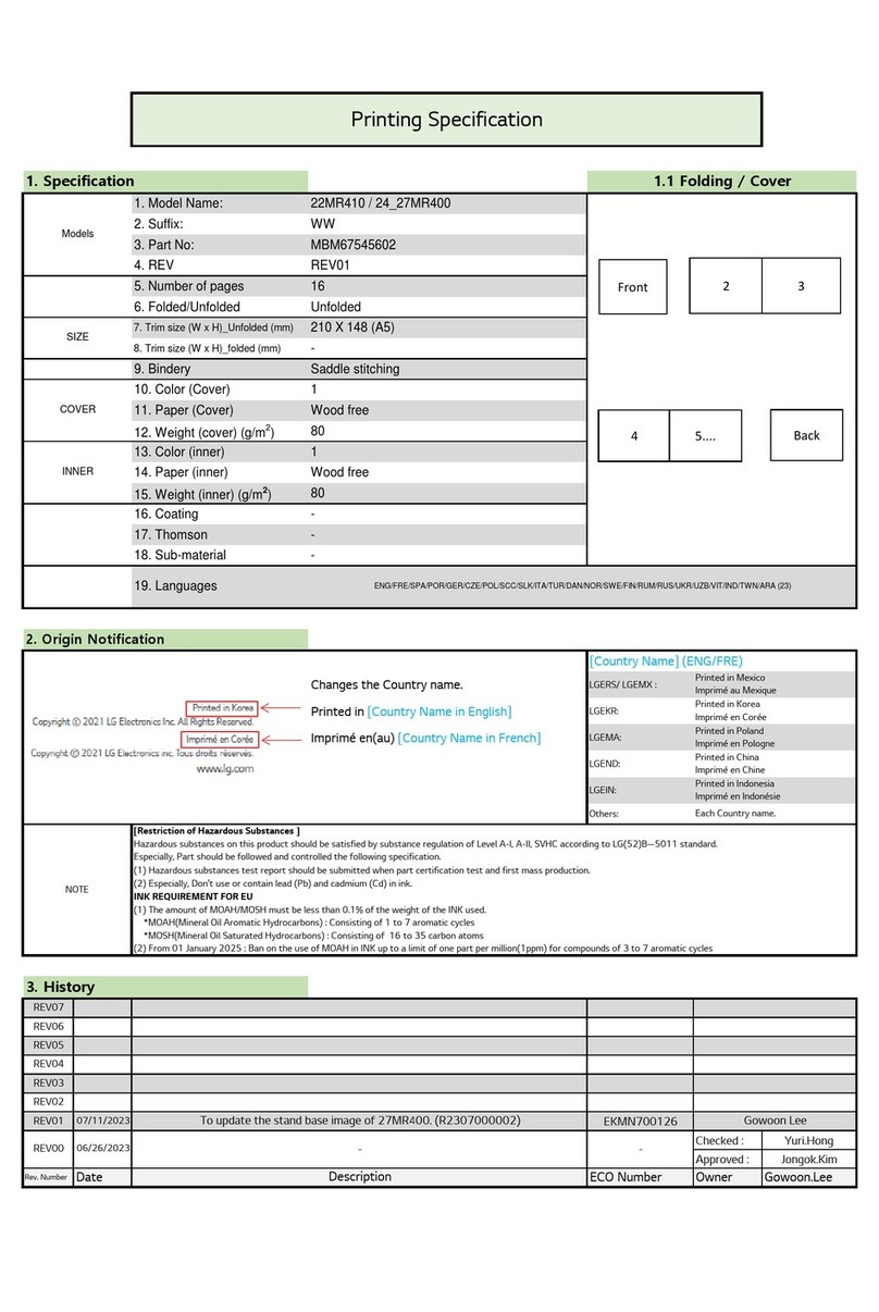 LG 27MR400 User manual
