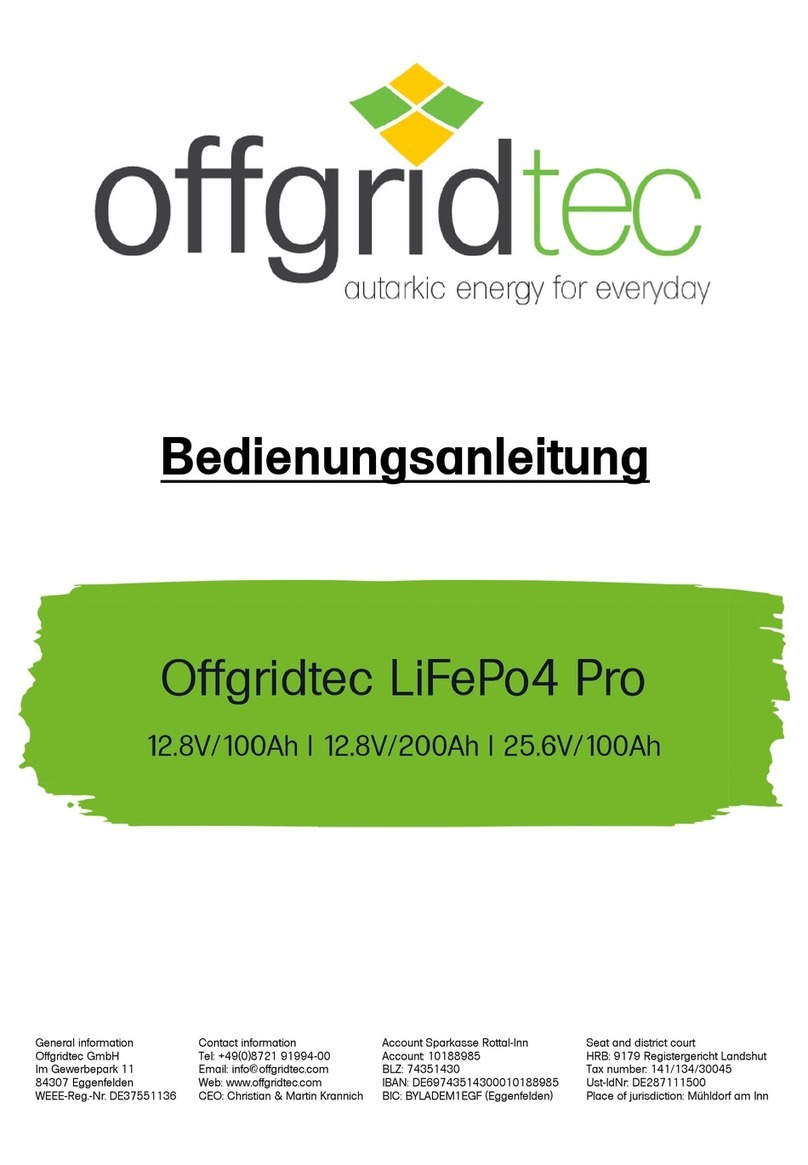 Offgridtec LifePO4 Pro user manual