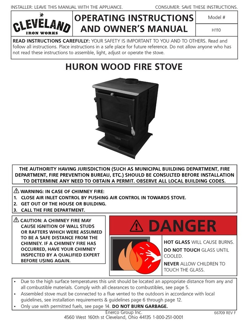 Cleveland HURON Operating instructions and owner's manual