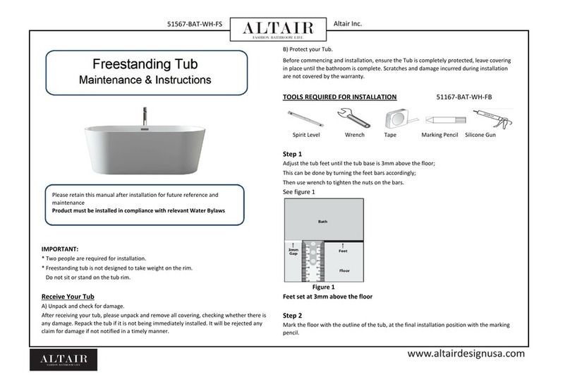 Altair 51567-BAT-WH-FS MAINTENANCE INSTRUCTIONS MANUAL Altair 51567-BAT-WH-FS MAINTENANCE INSTRUCTIONS MANUAL