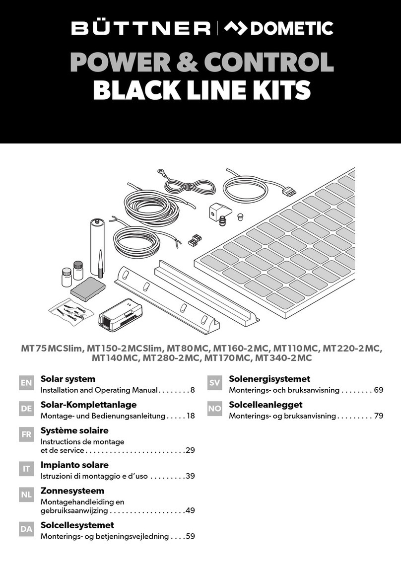 Dometic BUTTNER BLACK LINE MT140MC Installation and operating manual