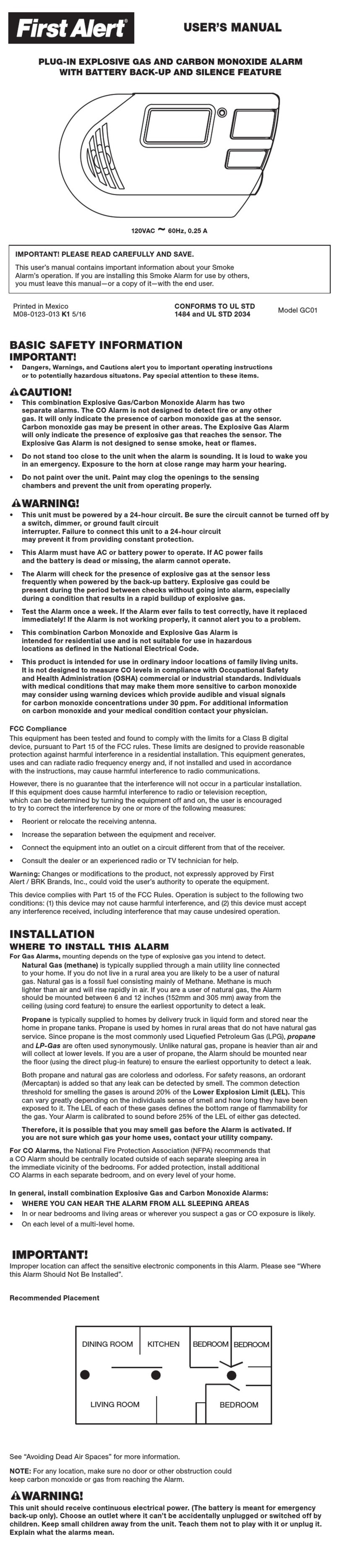 First Alert 4696780891 user manual