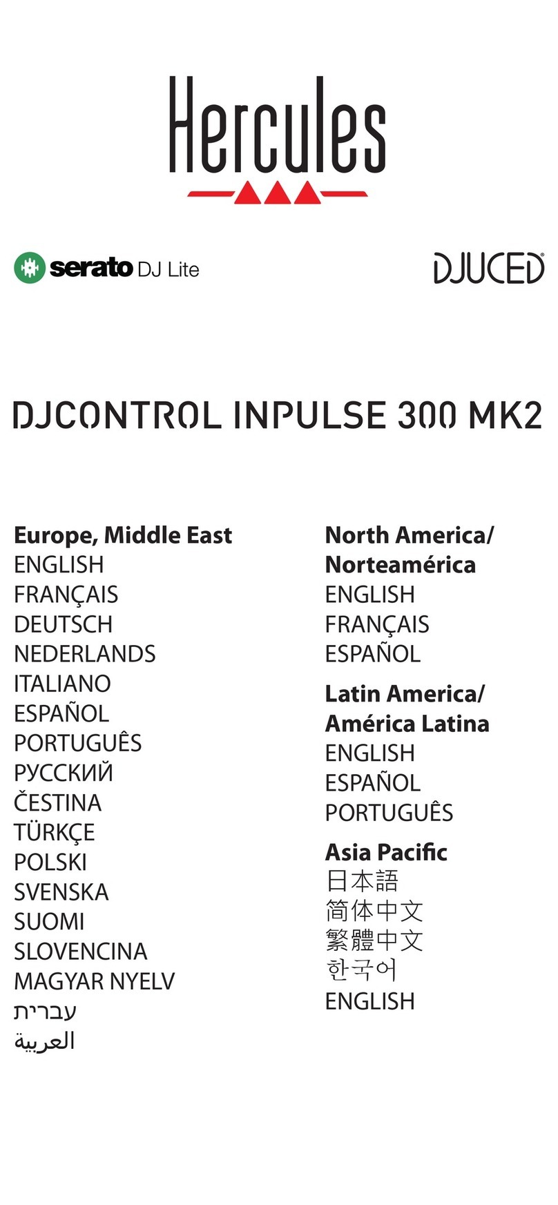 Hercules DJControl Inpulse 300 MK2 User manual Hercules DJControl Inpulse 300 MK2 User manual