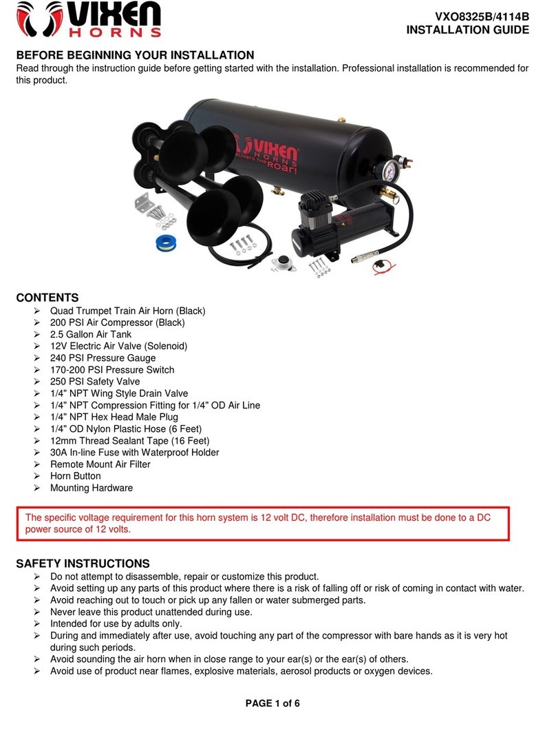 Vixen Horns VXO8325B/4114B installation guide