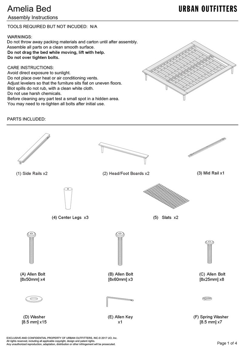 URBAN OUTFITTERS Amelia Bed Assembly instructions