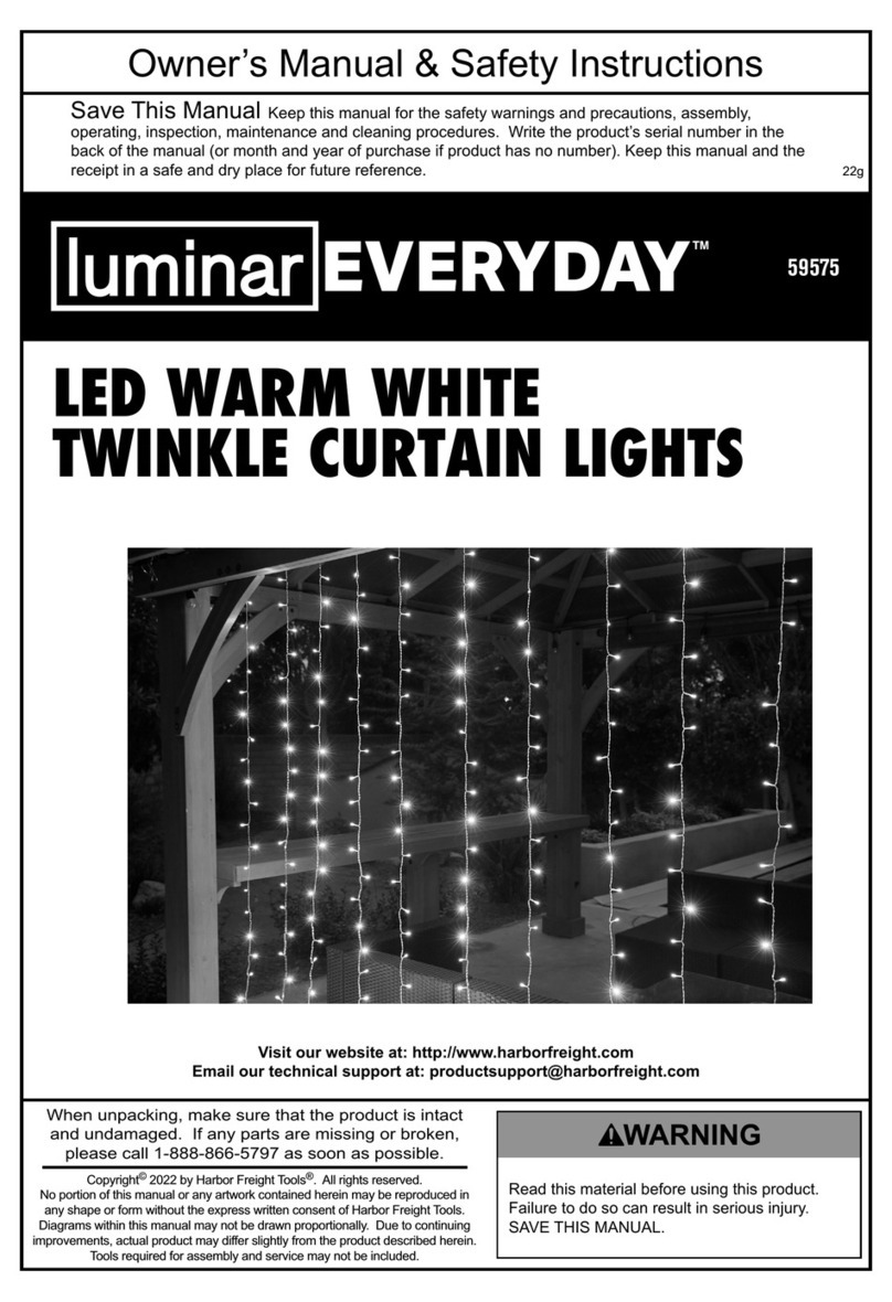 Harbor Freight Tools luminar EVERYDAY 59575 Owner's manual & safety instructions