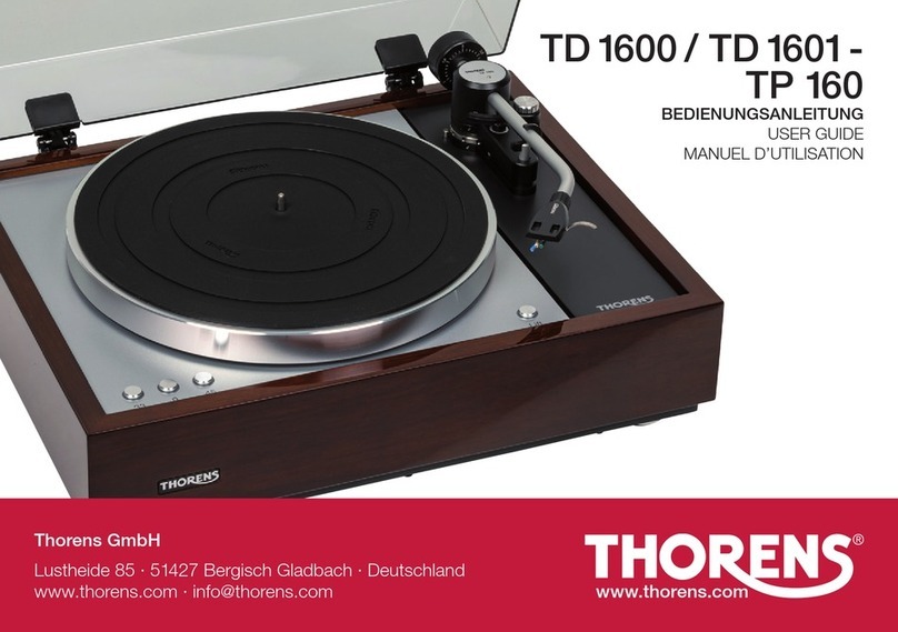 THORENS TD 1600 user guide
